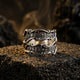 925 Silver Open-Band Ring - hero on volcanic stone